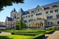 A historic stone imperial castle with a garden Royalty Free Stock Photo