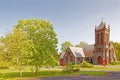 historic stone Saint Margaret of Antioch Episcopal Church in Spring Royalty Free Stock Photo