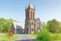 historic stone Saint Margaret of Antioch Episcopal Church in Spring Royalty Free Stock Photo