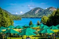 A historic stop of eatery for tea with popovers and jam in Acadia NP, Maine Royalty Free Stock Photo