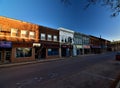 Historic storefronts in downtown Mason city iowa downtown