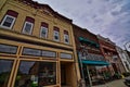 Historic storefronts from 1887 in downtown Monticello WI