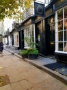 Historic street for filming near Euston Station morning scene