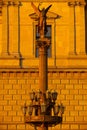Historic street lamp in front of Rudolfinum, Prague, Czech Republic