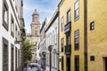 Historic street leading to Santa Ana Cathedral and square, Las Palmas de Gran Canaria, Spain Royalty Free Stock Photo