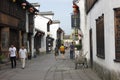 The historic street and traditional building besides Yuehe Old Street(Jiaxing,Zhejiang) Royalty Free Stock Photo