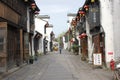 The historic street and traditional building besides Yuehe Old Street(Jiaxing,Zhejiang) Royalty Free Stock Photo