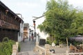 The historic street and traditional building besides Yuehe Old Street(Jiaxing,Zhejiang) Royalty Free Stock Photo