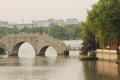 The historic street and traditional building besides Yuehe Old Street(Jiaxing,Zhejiang) Royalty Free Stock Photo