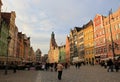 Historic street in Wroclaw, Poland