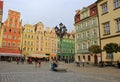 Historic street in Wroclaw, Poland