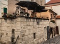 Historic street in Zagreb, capital of Croatia Royalty Free Stock Photo