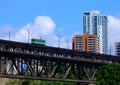 Historic streetcar ride in Edmonton, Alberta, Canada