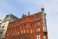 Historic SunTrust building with the clock tower in Washington DC downtown. Royalty Free Stock Photo