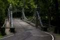 Historic Suspension Bridge - Mill Creek Park, Youngstown, Ohio Royalty Free Stock Photo