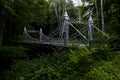 Historic Suspension Bridge - Mill Creek Park, Youngstown, Ohio Royalty Free Stock Photo