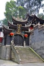 Historic temple in Dujiangyan, Sichuan, China Royalty Free Stock Photo