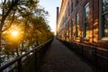 Historic Textile Mills and the Merrimack River of Lowell, Massachusetts