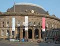 The historic 19th century corn exchange building in the kirkgate area of the historic 19th century corn exchange building in the Royalty Free Stock Photo