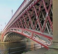 Historic 19th century crown point bridge crossing the river aire in leeds