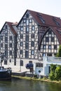 Historic 18th-century granaries on the Brda River, Bydgoszcz, Poland