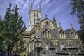 The historic 12th century Southwark Cathedral in London. Royalty Free Stock Photo