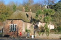 Historic thatched cottages in Cockington village