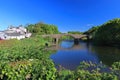 Old Stone Bridge over the River Annan at Brydekirk in Early Morning, Dumfries and Galloway, Scotland, Great Britain