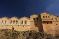 historic three-roof houses unique architecture Royalty Free Stock Photo