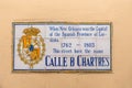 historic tiles with street name Calle de Chartres in the french quarter in New Orleans, Louisiana Royalty Free Stock Photo