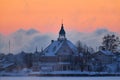 Historic timber mansion on Valkosaari island