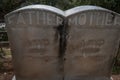Gravestones of Father and Mother Royalty Free Stock Photo