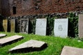 Historic tombstones of teutonic knigth in Malbork castel