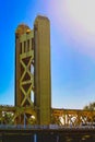 Historic Tower Bridge Sacramento California Royalty Free Stock Photo