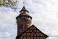 Historic wall and building of the Nuremberg castle, Bavaria, Germany Royalty Free Stock Photo