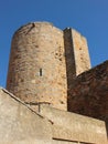 Historic tower and city wall in Zalamela, Extremadura - Spain