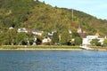 Historic town along the Rhine River in Germany
