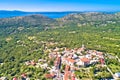 Historic town of Bribir in Vinodol valley aerial view Royalty Free Stock Photo