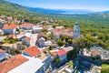 Historic town of Bribir in Vinodol valley aerial view