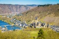 Historic town of Cochem with Moselle river, Rheinland-Pfalz, Germany Royalty Free Stock Photo