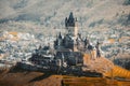 Historic town of Cochem with Reichsburg, Rheinland-Pfalz, Germany Royalty Free Stock Photo