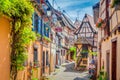 Historic town of Eguisheim, Alsace, France