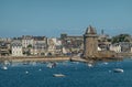 Historic town hall behind La Tour Solidor, St. Malo, France