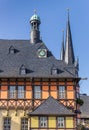 Historic town hall in the center of Wernigerode Royalty Free Stock Photo