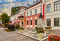 Historic Town Hall at Olkusz market square with in Beskidy mountain region of Lesser Poland