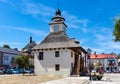 Historic Town Hall Ratusz Miejski at Rynek Main Market square in old town quarter of Pilica in Silesia region of Poland