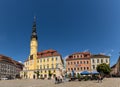 The historic town hall and square in the city center of Bautzen Royalty Free Stock Photo