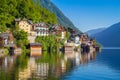 Historic town of Hallstatt in summer, Salzkammergut, Austria Royalty Free Stock Photo