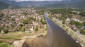 Aerial view to historic town Paraty and river Pereque-Acu, Brazil, Unesco World Heritage Royalty Free Stock Photo