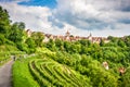 Historic town of Rothenburg ob der Tauber, Franconia, Bavaria, Germany Royalty Free Stock Photo